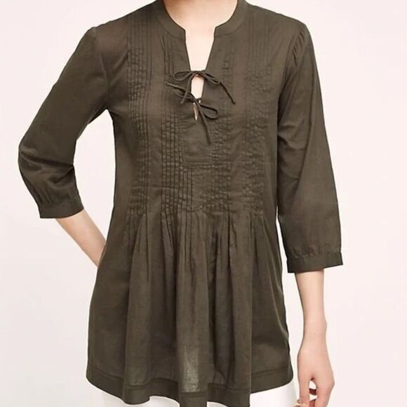 Anthropologie Holding Horses Blouse Top Women’s 4 Petite - Picture 1 of 4